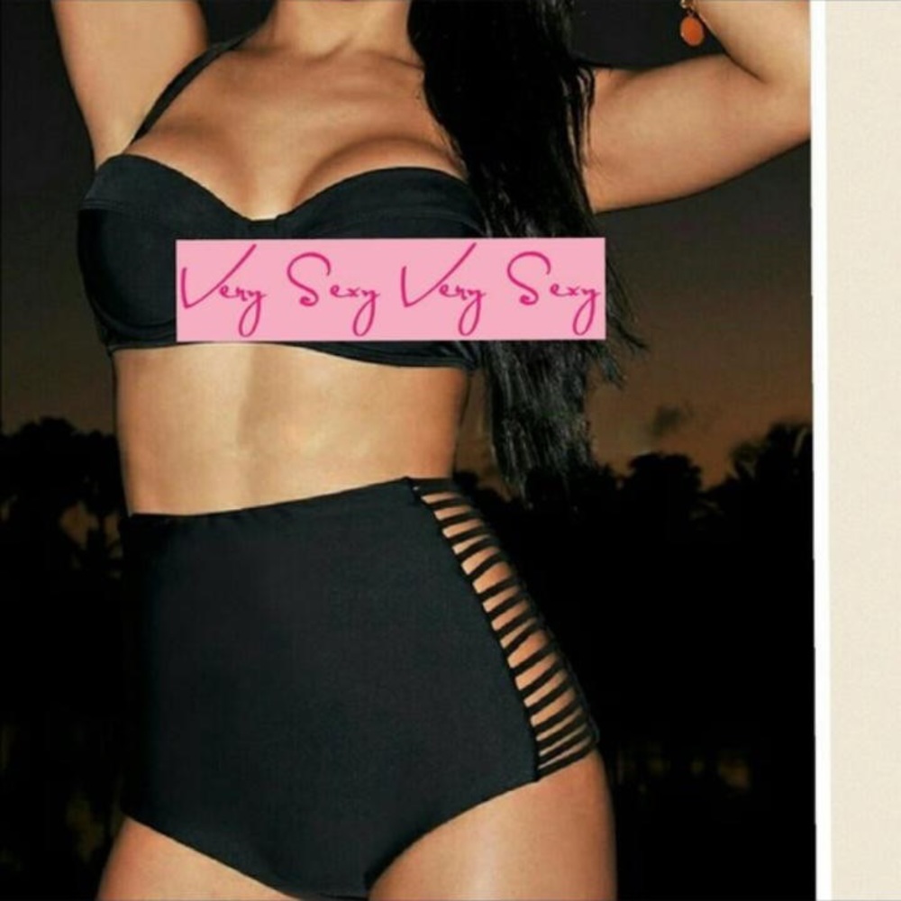 Vintage High Waist Bikini Set Conservative Swimsui